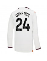 Manchester City Josko Gvardiol #24 Venkovní Dres 2023-24 Dlouhý Rukáv